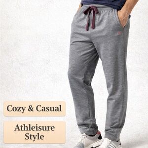 Tommy Bahama Jogger Pants Men’s Medium Gray Lounge Sweatpants Drawstring Stretch